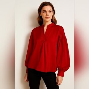 Laundry Red V-Neck Top - Goji Berry